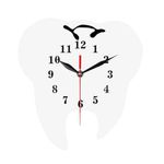 NABSTER Acrylic White Dentist Wall Clock for Dentist,Dental Clinic Made with White Acrylic, Modern Design for Gifting, Office, Home, Living Room Decor (12 inch) (White)