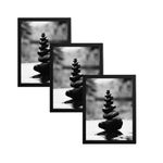 Dev Aastha Photo Frame For Wall | Photo Frame A4 Size | Rectangular Black Photo Frames | Wooden Frames For Home/Office | Frames For Wall Decor | Wall Mount Design Frame | Size- 8 * 12, Pack Of 3