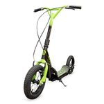 Zinc Radikal BMX Scooter – Green and Black, Hybrid Scooter and BMX, 12 Inch Tyres, Dual Handlebar Brakes, Large Non-Slip Footplate, Adjustable Handlebar, Kids & Adults