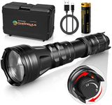 UniqueFire 850nm IR Illuminator Flashlight Lights for Night Vision,Fresnel Lens Zoomable Infrared Torch Light Rechargeable,Rapid Focus & Dimmer Switch,Exquisite Black Box Packaging Max Lighting 1000M