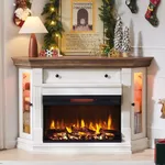 OKD Corner Fireplace TV Stand, 56" 