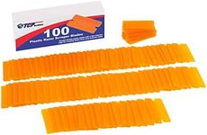 TCP Global 100 Piece Plastic Razor Scraper Blades with Chisel Edge, Remove Decals, Stickers, Adhesive, Clean Glass