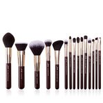 Jessup 15pcs Makeup Brushes Make up Tool Kit Beauty Professional Eyeshadow Power Lipstick Blending Cheeck Cosmetic Brushes Set Zinfandel T283