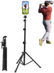 YKI Golf Swing Analyzer Phone Holder, Golf Tripod Stand for Recording Golf Swing, Golf Tripod Selfie Stick for Golf Swing Training Aid, Golf Swing Tripod for Phones and Cameras