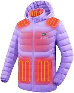 Venustas Unisex Heated Jacket with Battery, Heated Coat for Women and Men with Detachable Hood