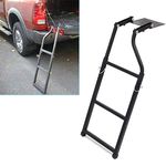 KMFCSHS Tailgate Ladder Pickup Truck Accessories with Stainless Steel Self Drilling Hex Screws Universal Adjustable Extension Step Ladder