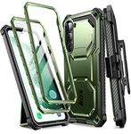 i-Blason Armorbox Designed for Samsung Galaxy S23 Plus Case 6.6 inch (2023 Release), Full-Body Rugged Holster Bumper Case with Built-in Screen Protector & Kickstand