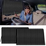 XCBYT Car Side Window Sun Shade - Black (2 Pcs) Magnetic Baby Sunshades Car Window Curtain Keeps Cooler Privacy Screen for Sleeping (Magnet-Black)