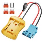 RVBOATPAT Battery Power Wheel Battery Adapter 20V Battery Adapter for Dewalt with Wire Harness Connector 12 AWG Wire 3 Replaceable Fuses for Riding Toys