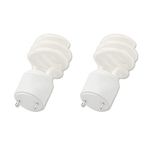 CFL GU24 13 Watt Bulb by Lumenivo - 13W 120V Light Bulb Warm White 2700K 900lm - Spiral Mini Twist CFL - for Ceiling Fans, Chandeliers, Table Lamps, Wall Sconces, and Others - 2 Pack