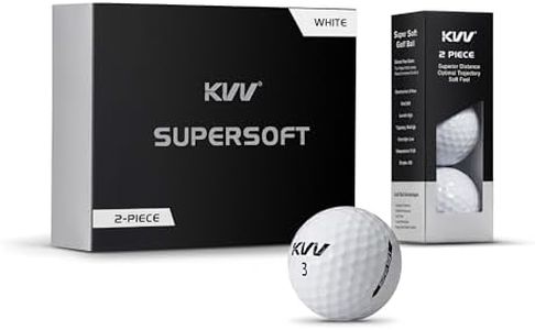 KVV 2-Piece White Golf Balls, High Performance Golf Ball for Distance Super Soft, One Dozen (White)