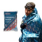 Thermarmour Premium Fleece Lined UK Made Professional Paramedic & Rescue Quality Emergency Blanket for Hypothermia Blanket Prevention, Large Size, For Outdoor Survival, Hiking, Backpacking