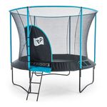 TP Toys Genius 10ft Round Trampoline Ladder & Protective Cover. Protective Quality Frame Padding, Rigid Ring Design, Strong Springs, Galvanised Steel Frame, Jumping Mat For Kids - 6 Years+