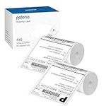 POLONO Genuine 4" x 6" Direct Thermal Shipping Labels, Thermal Labels, Compatible with POLONO A400 and PL60 Label Printer, Commercial Grade, Permanent Adhesive, 2Rolls (80 Labels/Roll)