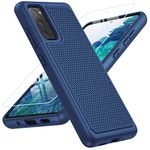 UNPEY Case for Samsung Galaxy S20 FE: Galaxy S20 FE 5G Case with Dual Layer Shockproof Phone Protection | Matte Anti-Slip Textured | Military Rugged Durable Protective Case Cover - Blue