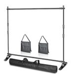 EMART 10 x 8ft/3x2.4m (W X H) Photo Backdrop Banner Stand Heavy Duty - Adjustable Telescopic Tube Trade Show Display Stand for Professional Photography Booth Background Stand Kit