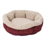 Aspen Pet 80135 Self Warming Cat Bed, 19-Inch, Warm Spice with Creme