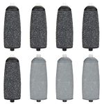 Replacement Heads for Flawless Pedi, Ancable 8-Pack Replacement Roller Refills Heads 5 Black Coarse and 3 Gray Fine Heads Compatible with Finishing Touch Flawless Pedi Electric Tool File