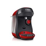 Bosch TAS1003 standing Fully-auto Pod coffee machine 0.7L Black, Red coffee maker TAS1003, standing, Pod coffee machine, 0.7 L, Ground coffee, 1400 W, Black, Red