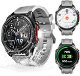 POPUX Anywise W1 Pro Mens Smart Watch, 5ATM Dual-Band GPS Offline Maps