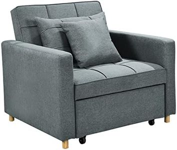 Suri 3-in-1 Convertible Sofa Chair Bed Lounger by Sarantino - Airforce Blue