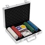 SA Products Professional Texas Holdem Poker Set and Blackjack Set with Portable Carry Case | Casino Chips & Gambling Playing Cards Poker Dice Set for Adults Gaming Accessories (200pc Poker Set)