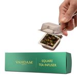 Square Tea Infuser | Tea Infusers for Loose Tea | 18/8 Stainless Steel Fine Mesh Strainer | Tea Infusers for Loose Tea | Tea Strainers | Loose Leaf Tea Infuser | VAHDAM