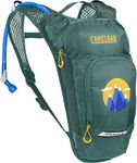 CamelBak Mini M.U.L.E. Kids Hydration Backpack for Hiking and Biking - 50oz, Green/ Mountains