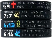 Inkstone Symbols of Faith Bible Bracelets with Christian Symbols Scripture Silicone Rubber Wristbands