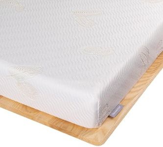 Newentor® Luxury Firm Dual-Layer Mattress Topper - Back Pain Relief Double Size Bed Topper - Mattress Topper for Sofa Bed, Caravan, Hard Mattress, Old Mattress, 135x190x7CM White