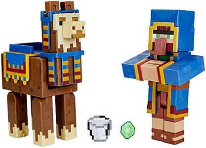 Minecraft Craft-a-Block 2-Pk, Action Figures & Toys to Create, Explore and Survive, Authentic Pixelated Designs, Collectible Gifts for Kids Age 6 Years and Older