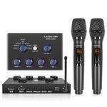 Sound Town 16 Channels Wireless Microphone Karaoke Mixer System w/ 2 Wireless Mics, HD ARC, Optical (Toslink), AUX, Supports Smart TV, Media Box, PC, Bluetooth, Soundbar, Receiver (SWM15-MAX)