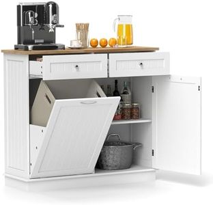 SILKYDRY Tilt Out Trash Cabinet with Drawers