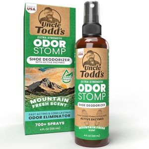 Uncle Todd's Odor Stomp Shoe Deodorizer - Stocking Stuffer Gift Idea - Proven & Powerful Enzyme Formula for Odor Elimination in All Footwear- Unique Gag Xmas Gift (Mountain Fresh)