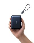 Baseus AC22 Mini Powerbank 20000 mAh, 45 W PD Power Bank Small with Integrated USB-C Cable, External Mobile Phone Batteries in Pocket Size for iPhone 17/16/15, Samsung S26/S25 Ultra, iPad, Pixel 10/9