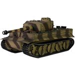 Taigen Hand Painted RC Tanks - Full Metal Upgrade - Tiger - 360 Turret Dark Brown Version