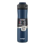 Contigo Cortland Chill 2.0 Stainless Steel Vacuum-Insulated Water Bottle With Spill-Proof Lid, Keeps Drinks Hot Or Cold For Hours With Interchangeable Lid, 24Oz, Blueberry, 710 Ml