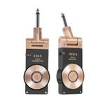 Stax Guitar Wireless System Transmitter And Receiver 2.4GHZ Built-in Rechargeable Wireless Guitar System For Electric Guitar Bass Gold