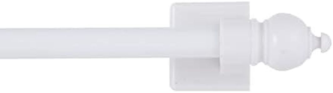 Kenney 7/16" Multi-Use Adjustable Petite Cafe Magnetic Rod, 16-28", White