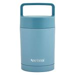 Kichna The Tub Vacuum Insulated Food Flask 6 Hours Hot or Cold Leakproof BPA Free Double Walled Stainless Steel Food Jar 500 ml - Powder Blue