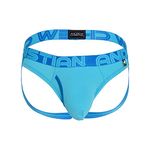 Andrew Christian Mens Underwear Fly Jock w/ALMOST NAKED® Aqua - Blue - 1 x SIZE M