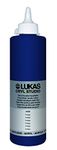 Lukas CRYL Studio Artist Acrylic Paint - Fast Drying Medium-Viscosity Acrylic Paint for Canvas, Artists, Projects, & More! - [Indigo - 500 ml Bottle]