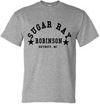 Sugar Ray Robinson Boxing Gym Training T-Shirt, Grey, Large