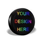 ABIsedrin Custom Spare Tire Cover, Add Your Own Design, Logo, Text Universal Spare Tire Cover for Jeep Trailer RV SUV Truck (14" 15" 16" 17")