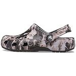 Crocs Unisex Classic Tie Dye Clogs, Black Bleach Dye, 3 UK Men/ 5 UK Women