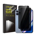 CHRINECY [4 Pack] 2 Pack Privacy Screen Protector for iPhone 13 pro with 2 Pack Camera Lens Protector, Double Protection Tempered Glass Film, 9H Hardness, Anti Spy Anti Peeping