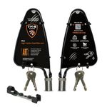 TiGr Lock Blue Mini u-Lock 2-Pack: A Keyed Alike Pair of Bike Locks with Frame Mount: Strong and Lightweight ULocks for Bicycle, eBike, Scooter Security
