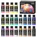 Shuttle Art Color Change Acrylic Paint, 20 Chameleon Colors Acrylic Paint, 60ml/2oz Bottles, Iridescent Paint for Artists, Beginners, Kids Painting & Crafting on Canvas, Rocks, Wood, Fabric, Ceramic