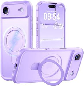 MOCCA Compatible with iPhone Air Case with Magnetic Invisible Stand [Full Camera Protection] [Compatible with Magsafe] Military Drop Shockproof Translucent Matte Phone Case Cover 6.5",Light Purple