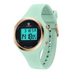 Kids Watch,Girls Digital Sports Elegant Simple Cute Wrist Watches with Alarm Outdoor LED Functional Watch for Kids Girls Boys (08-LightGreen)